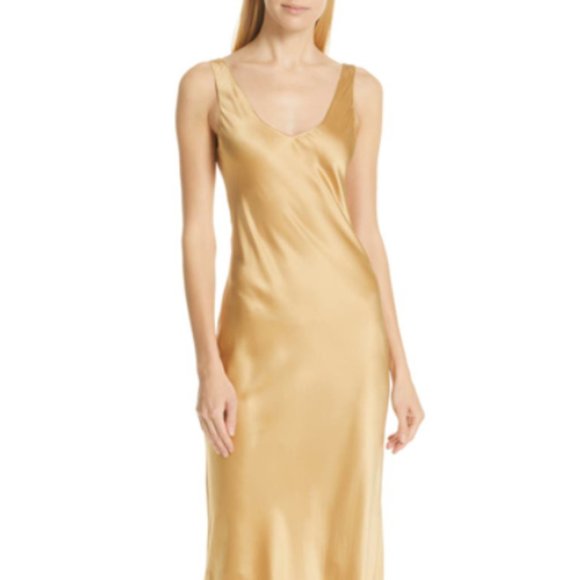 Nili Lotan Bazile Gown, Golden, M - Picture 1 of 4